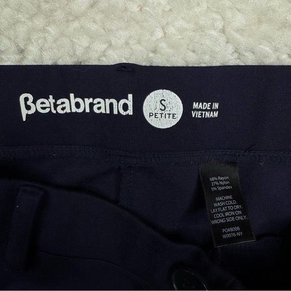 Betabrand Dress Pant Yoga Pant Navy Blue Petite Pull On Small - Picture 3 of 6